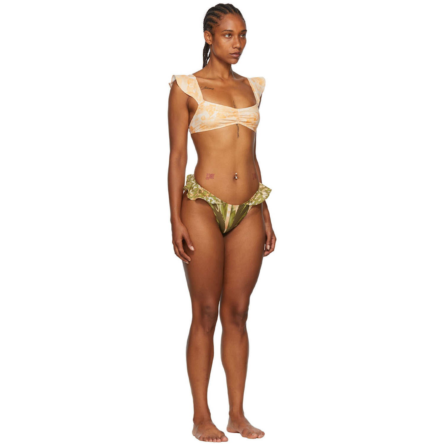  Collina Strada Ssense Exclusive Khaki Recycled Nylon Bikini 