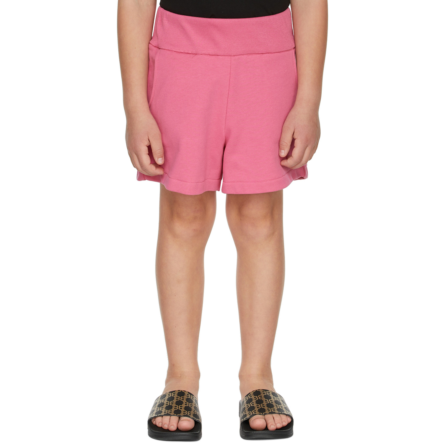  Balmain Kids Pink French Terry Shorts 