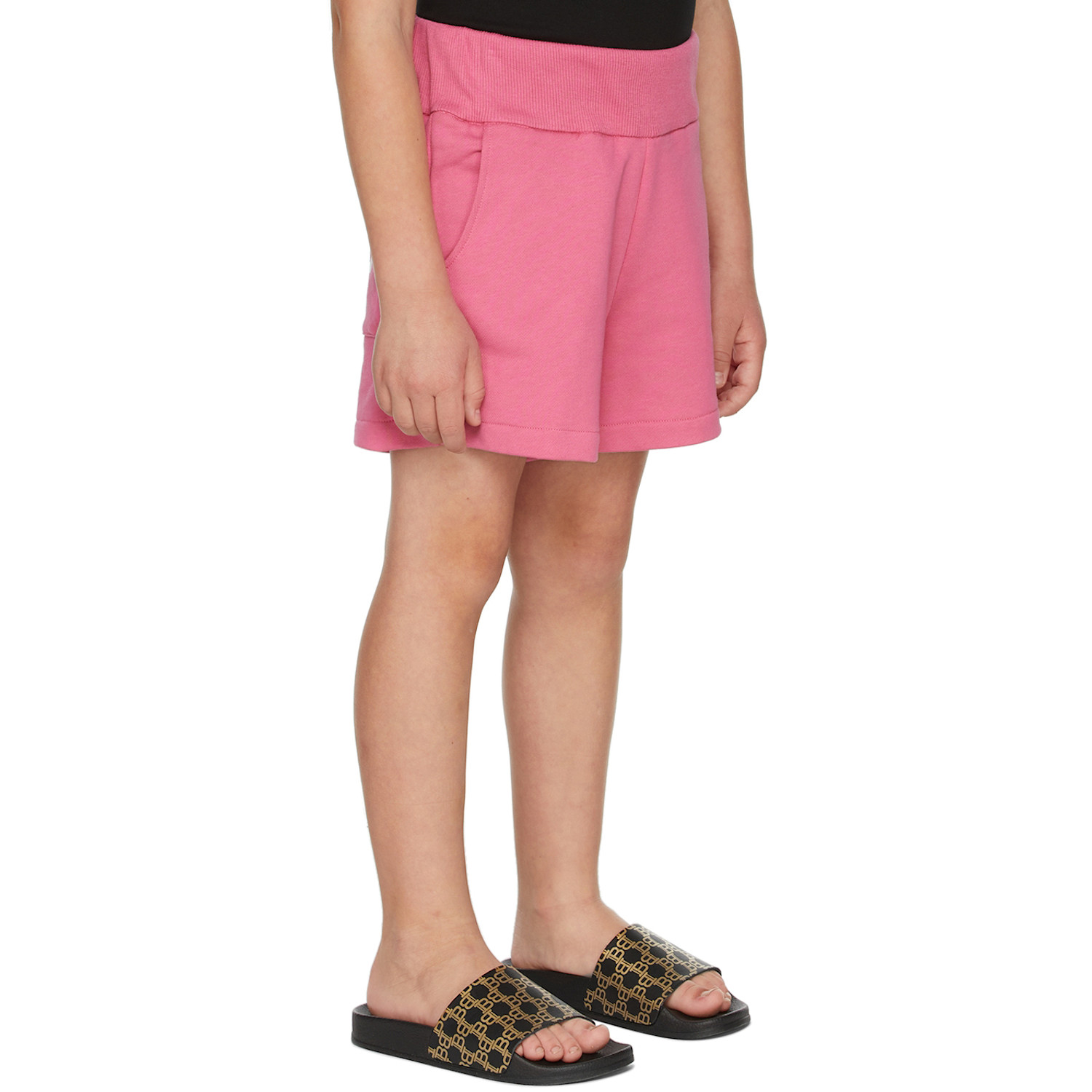 Balmain Kids Pink French Terry Shorts 