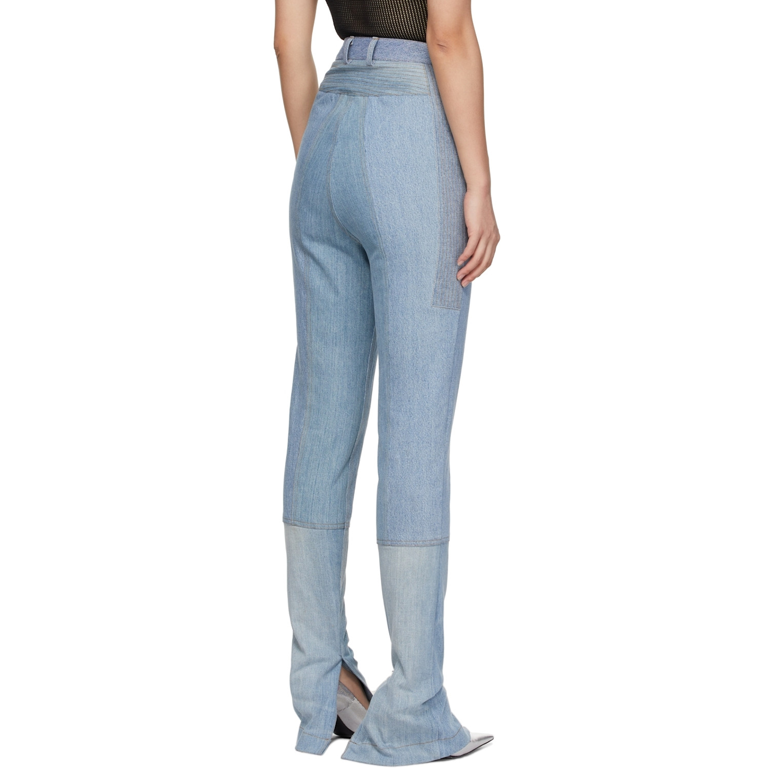  Bonbom Blue Slit Bottom Jeans 