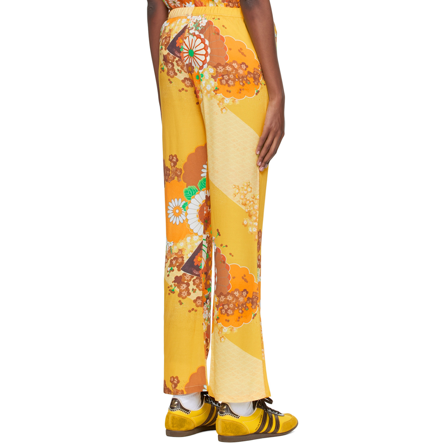  Erl Yellow Viscose Lounge Pants 