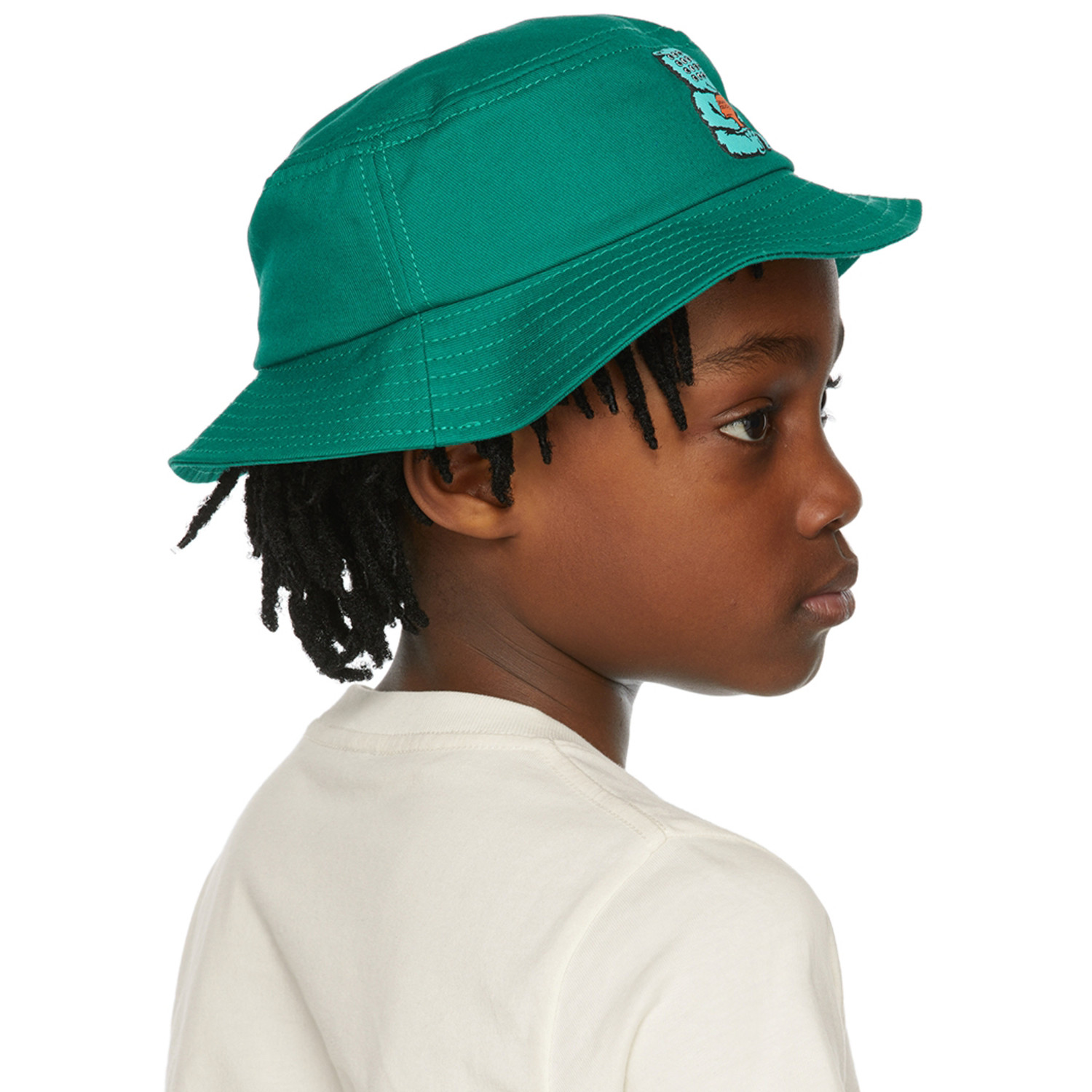  Brain Dead Ssense Exclusive Kids Green Bear Brain Bucket Hat 