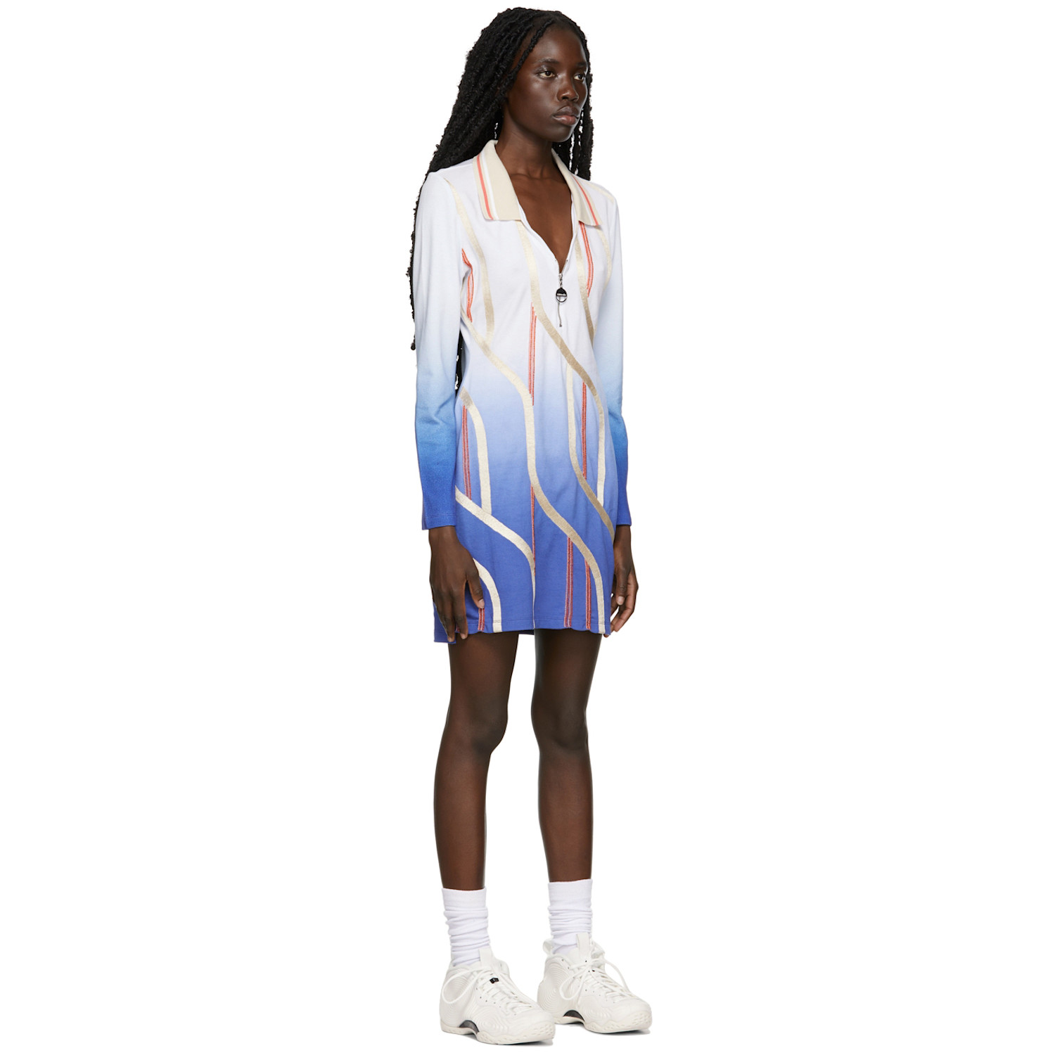  Ahluwalia Blue Braid Polo Dress 