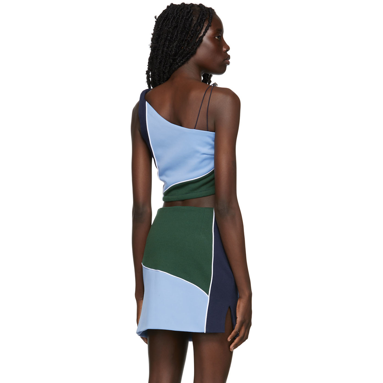  Ahluwalia Blue & Green Twice As Nice Tank Top 