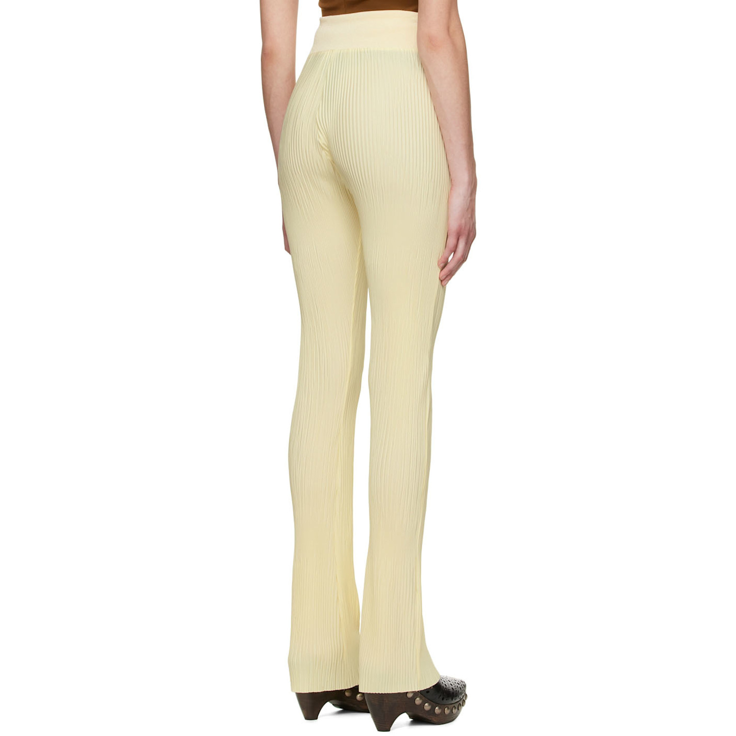  Atlein Yellow Polyester Trousers 
