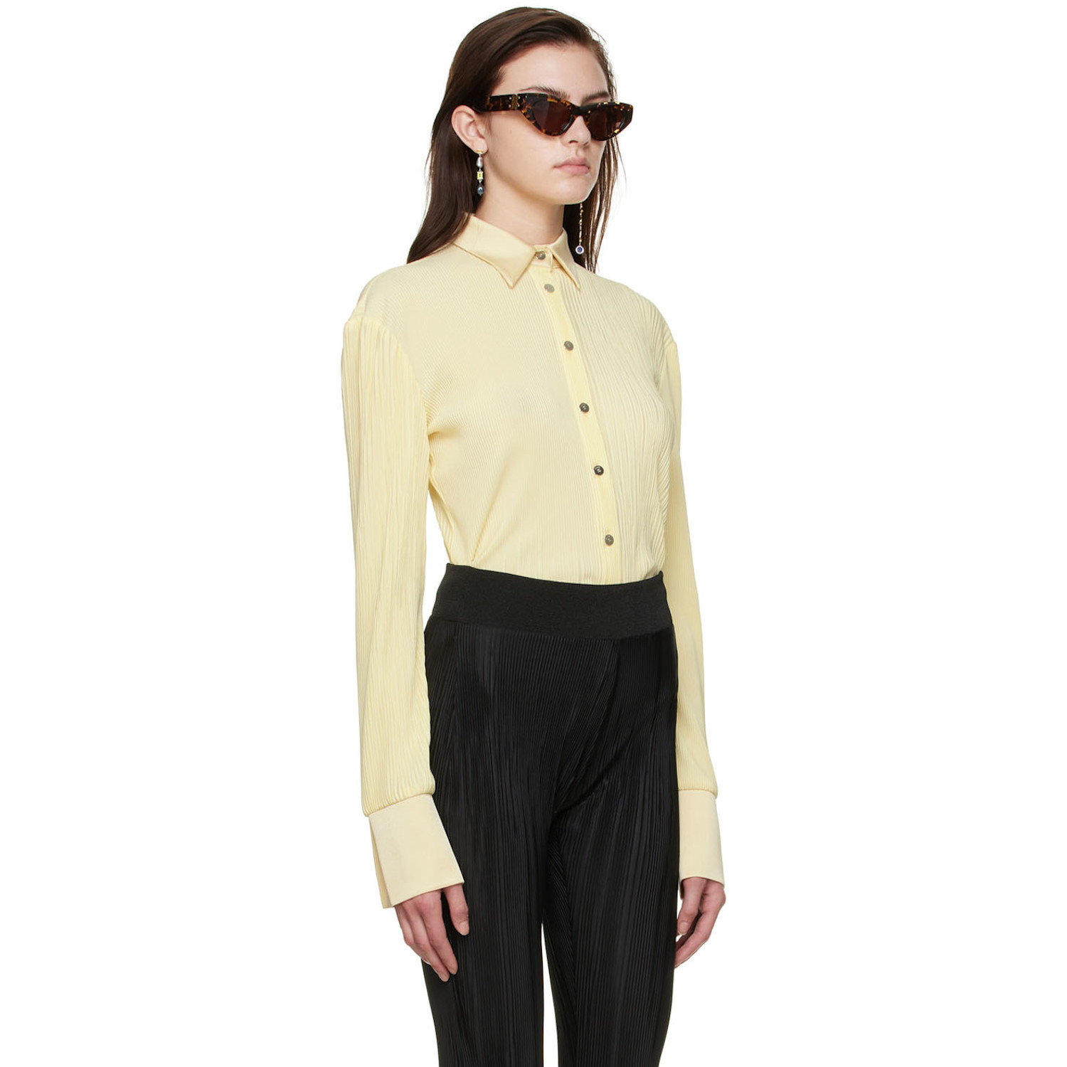  Atlein Yellow Polyester Shirt 