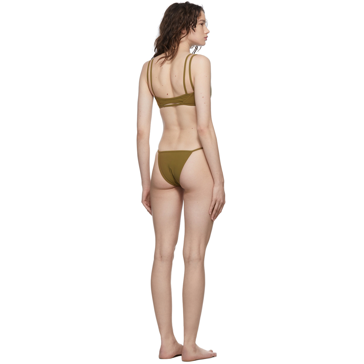  Christopher Esber Khaki Double Triangle Bikini 