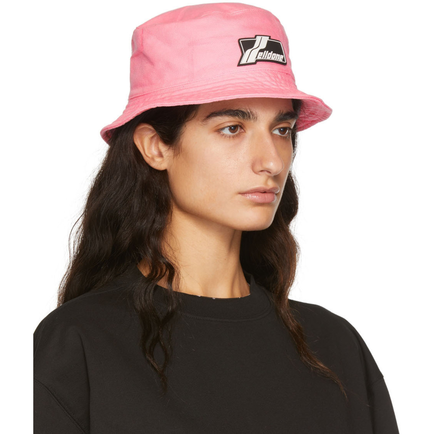  We11done Pink Denim Bucket Hat 