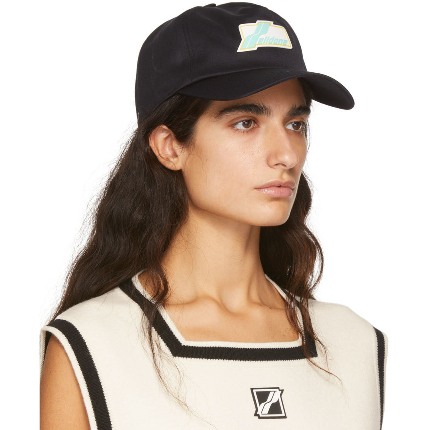  We11done Navy Logo Wappen Cap 