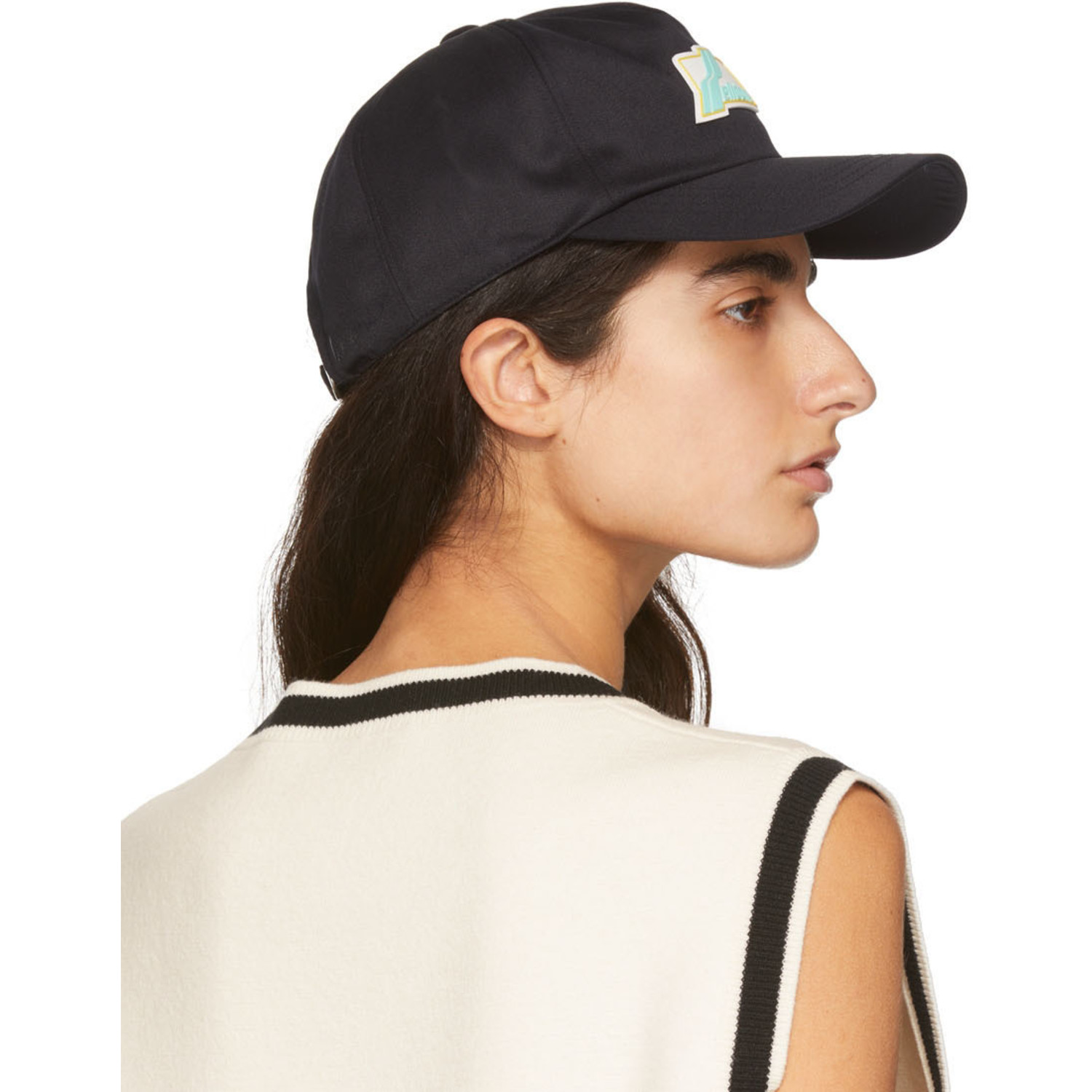  We11done Navy Logo Wappen Cap 