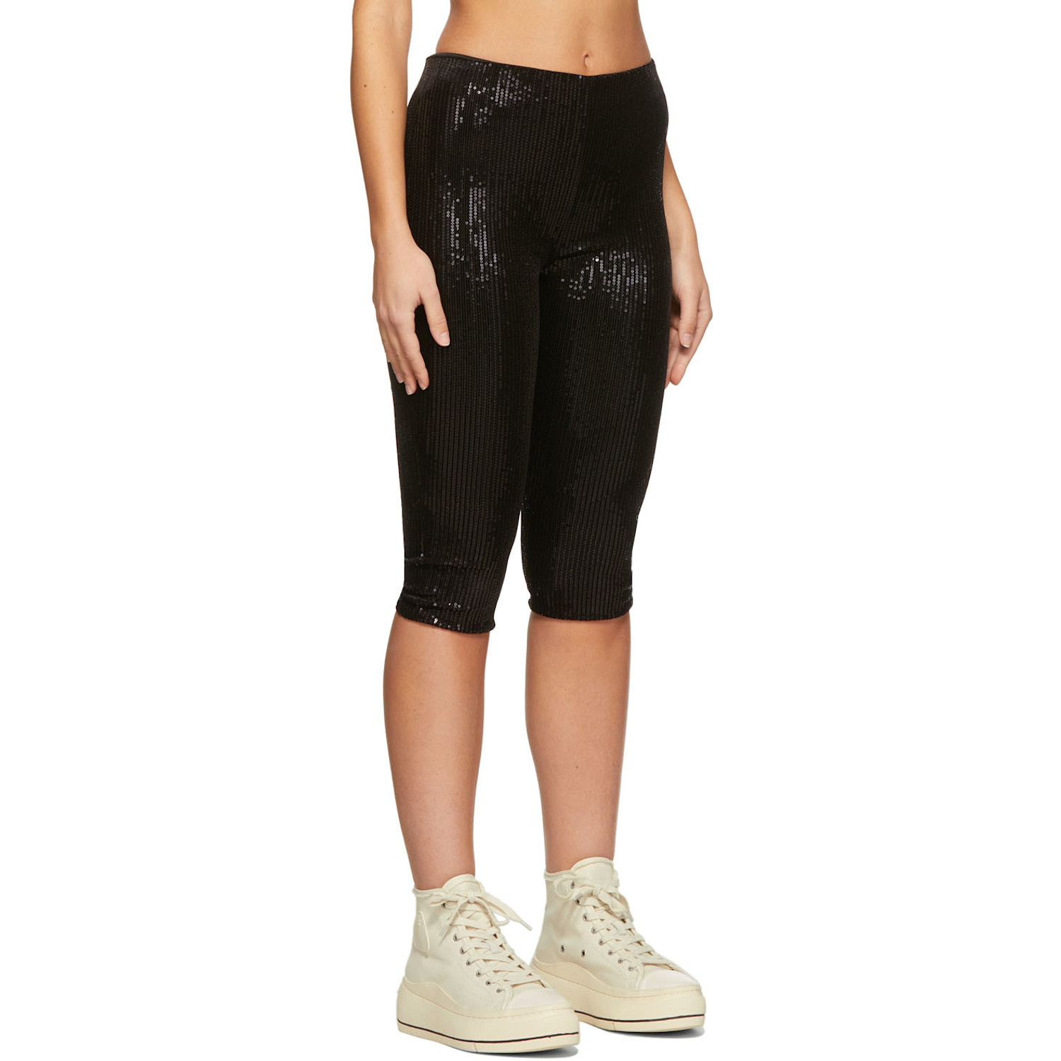  We11done Black Sequin Shorts 