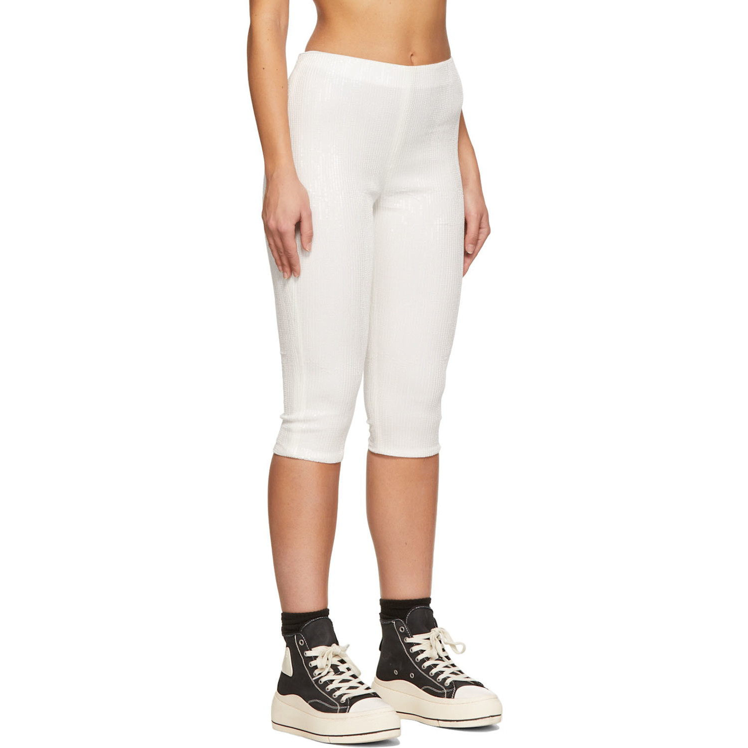  We11done White Sequin Shorts 