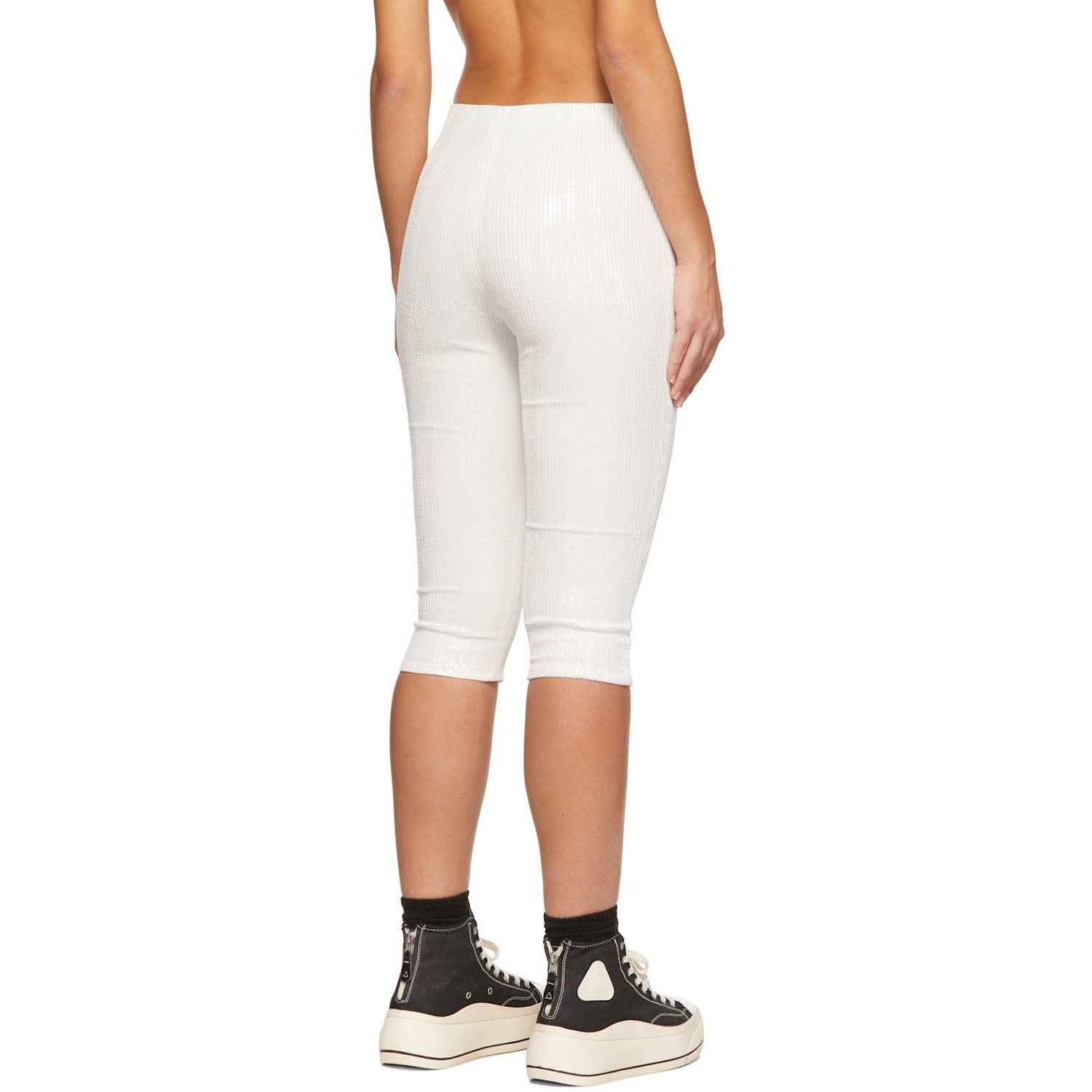  We11done White Sequin Shorts 