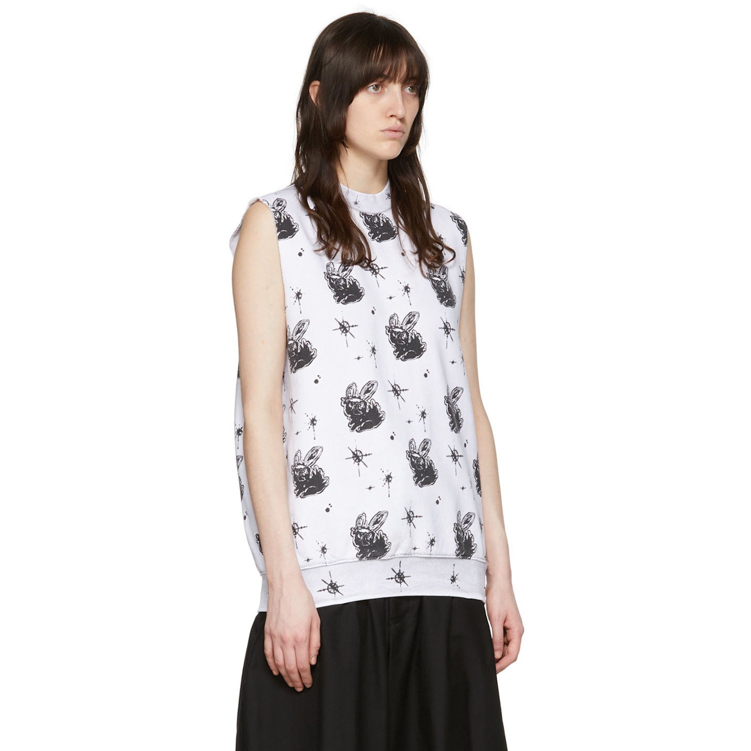  We11done White Cotton Tank Top 