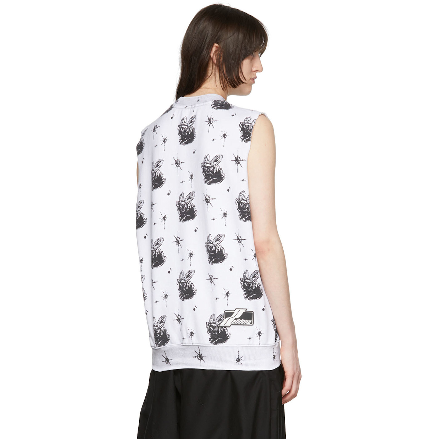 We11done White Cotton Tank Top 