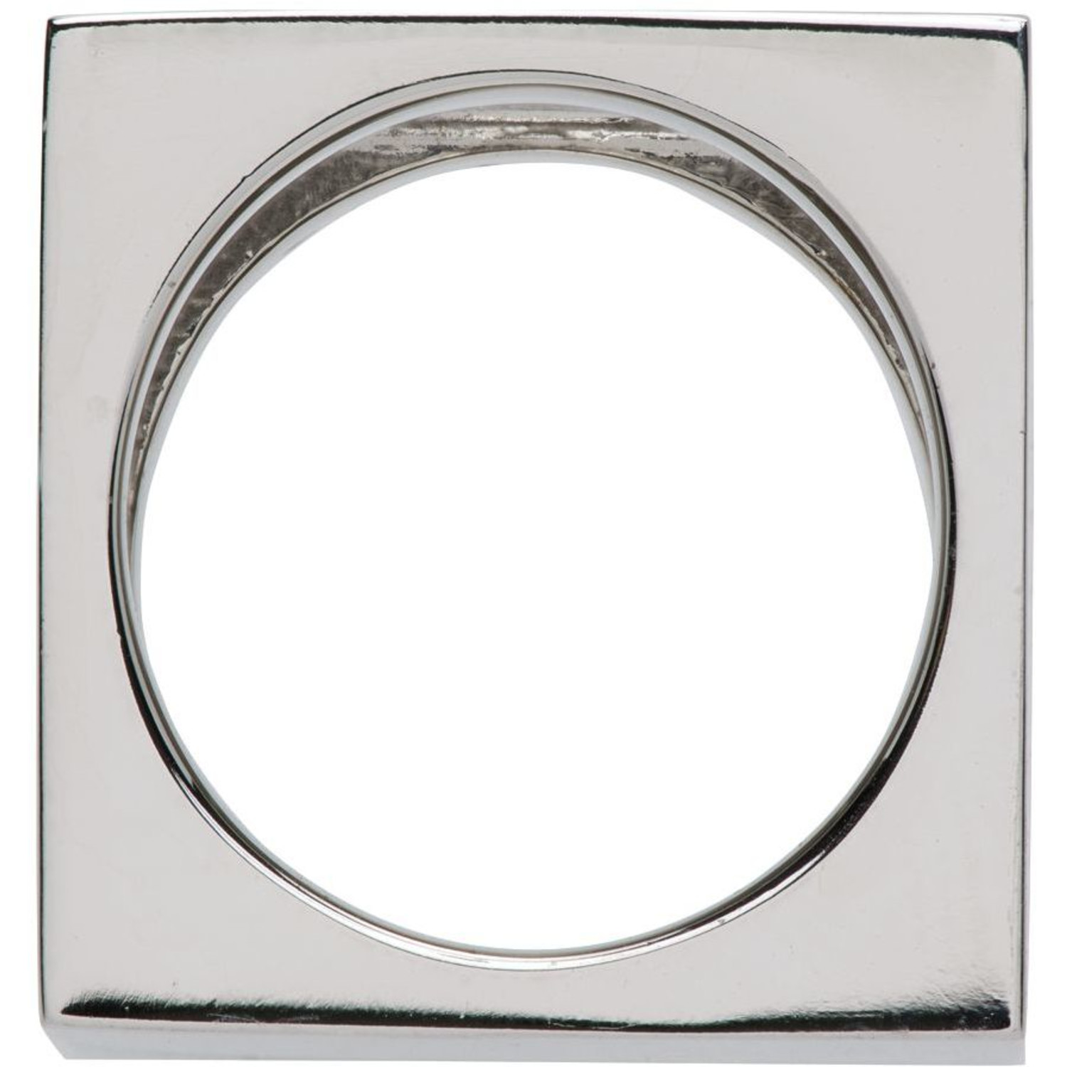  We11done Silver & Black Square Logo Dice Ring 