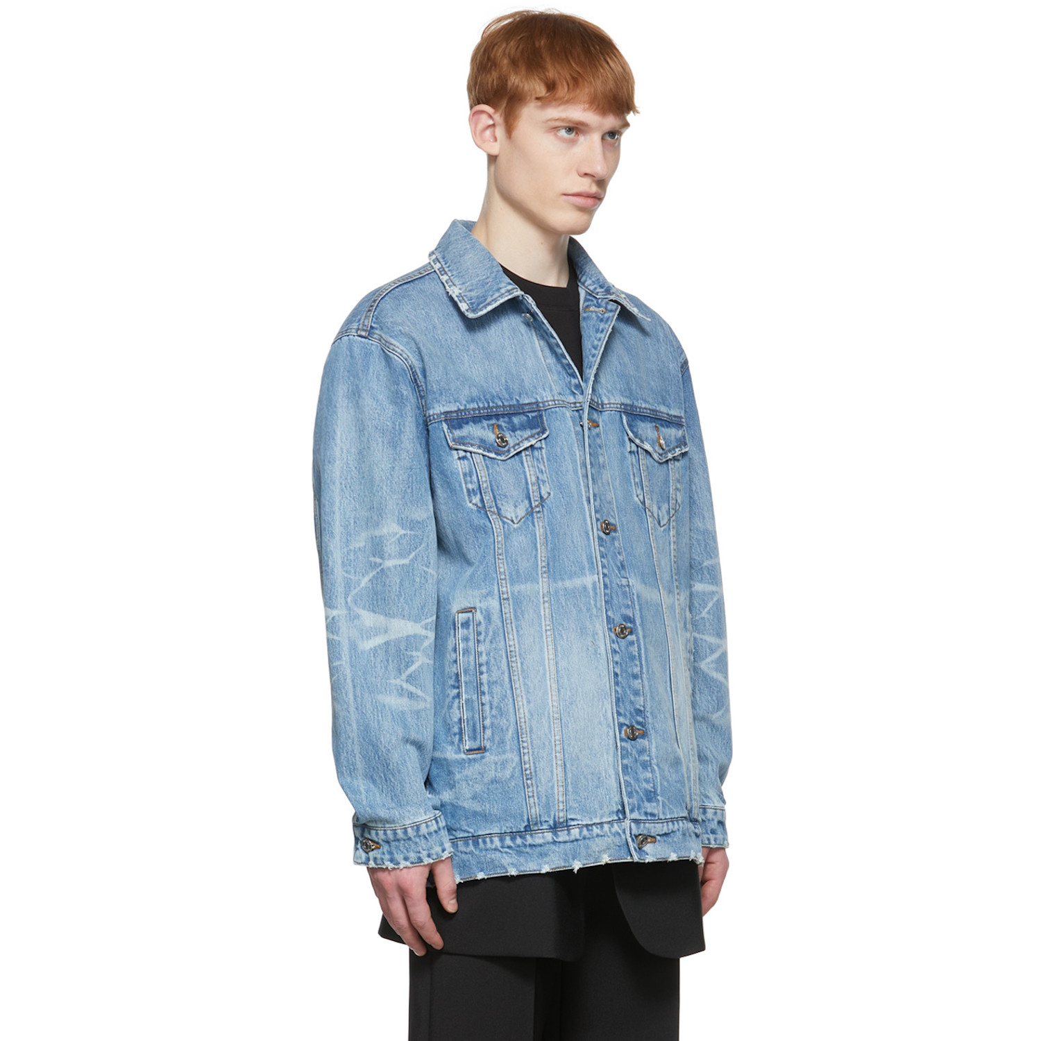  We11done Blue Trucker Denim Jacket 