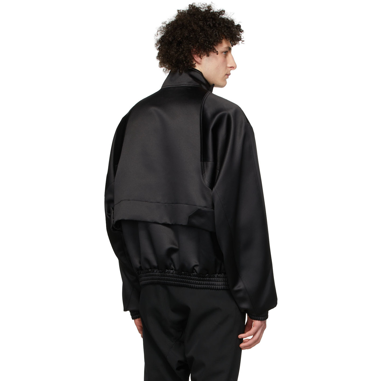  We11done Black Polyester Jacket 