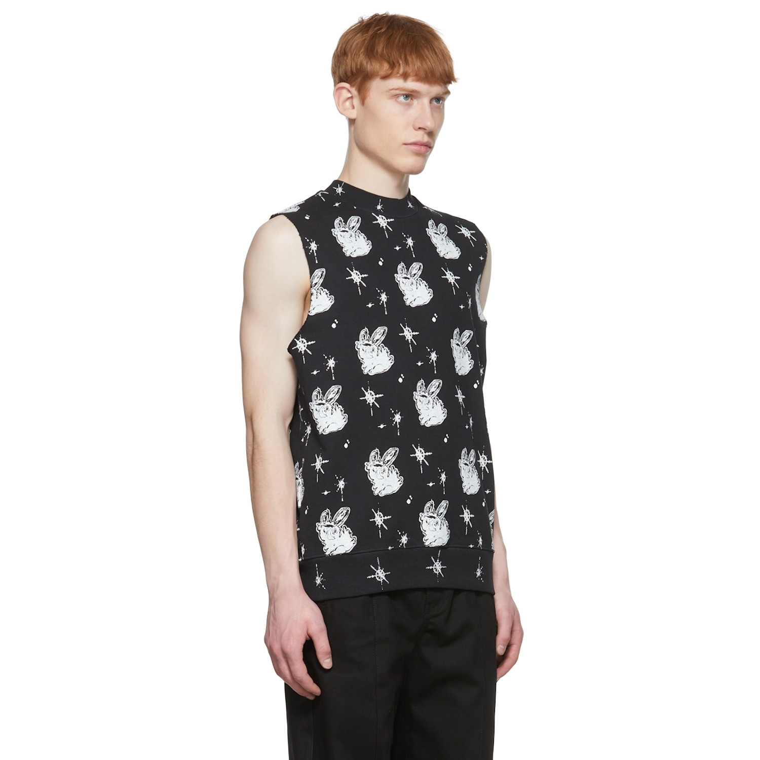  We11done Black Cotton Vest 