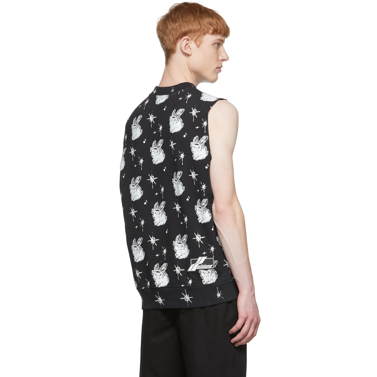 We11done Black Cotton Vest 