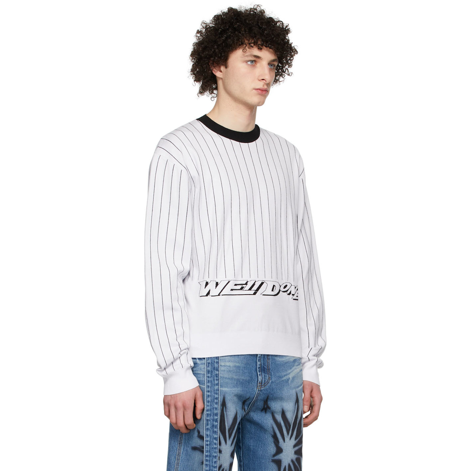  We11done White Rayon Sweater 