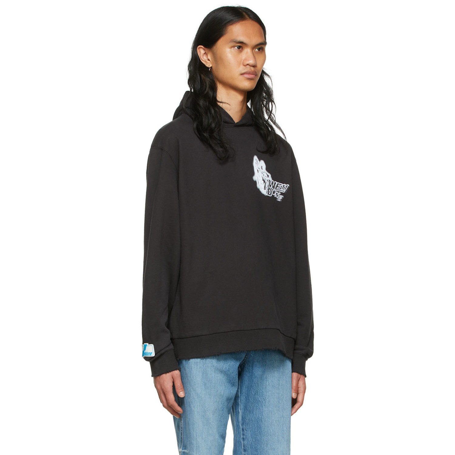  We11done Black Cotton Hoodie 