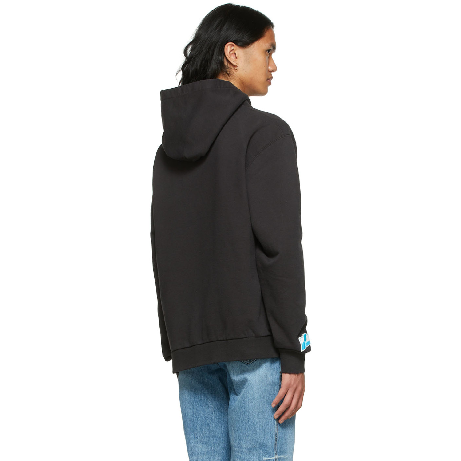  We11done Black Cotton Hoodie 