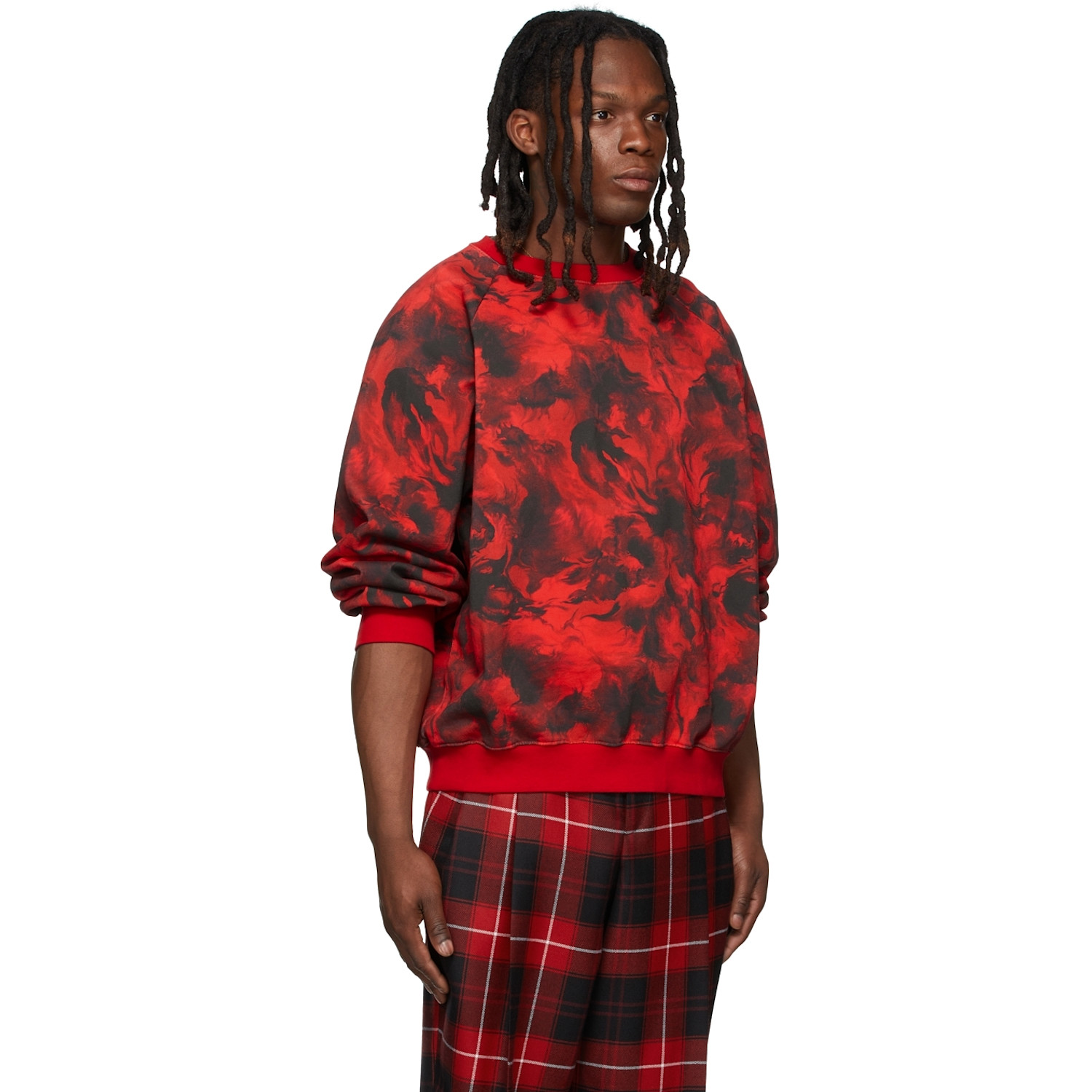  Lu'u Dan Ssense Exclusive Red Rose Burst Sweatshirt 