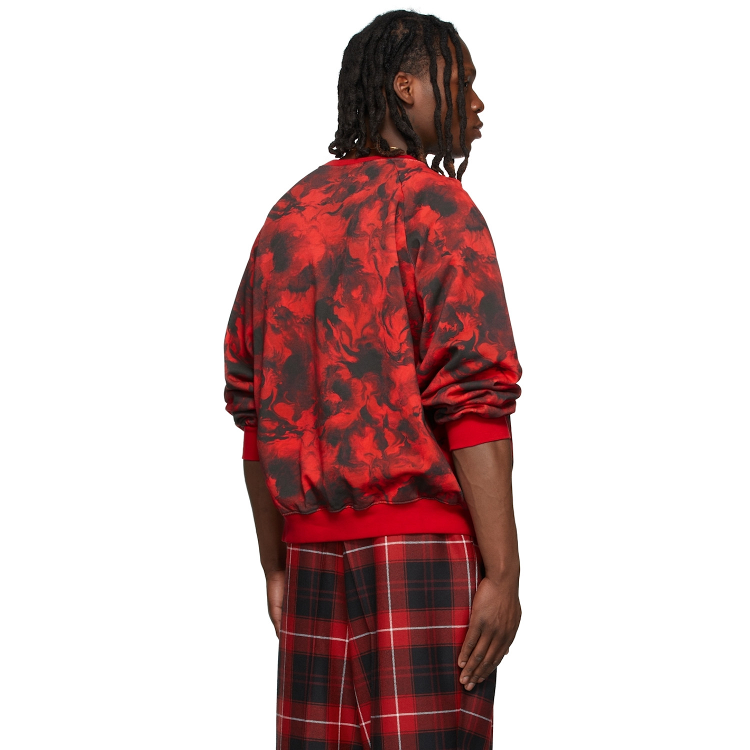  Lu'u Dan Ssense Exclusive Red Rose Burst Sweatshirt 