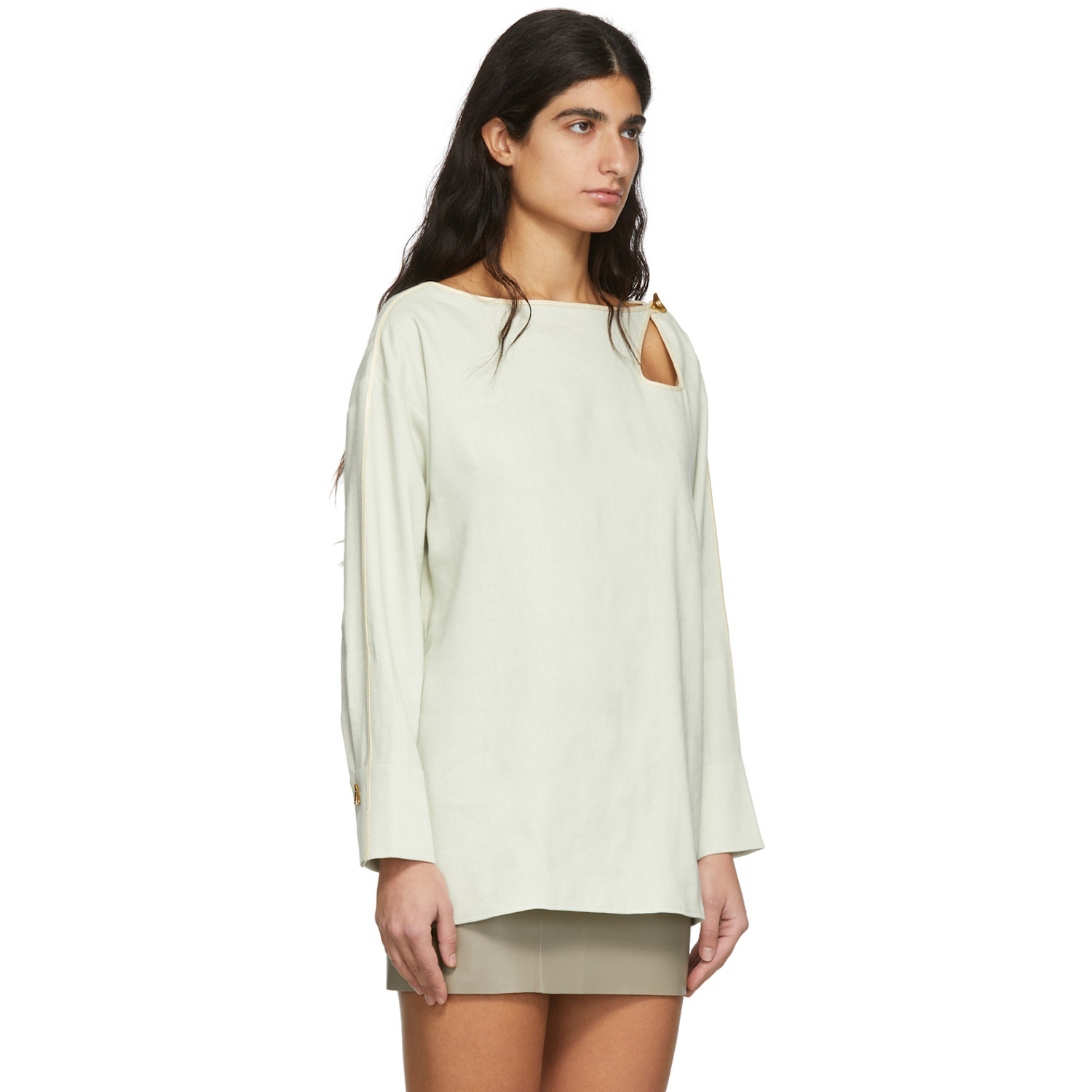  Aeron Green Keyhole Aliso Shirt 