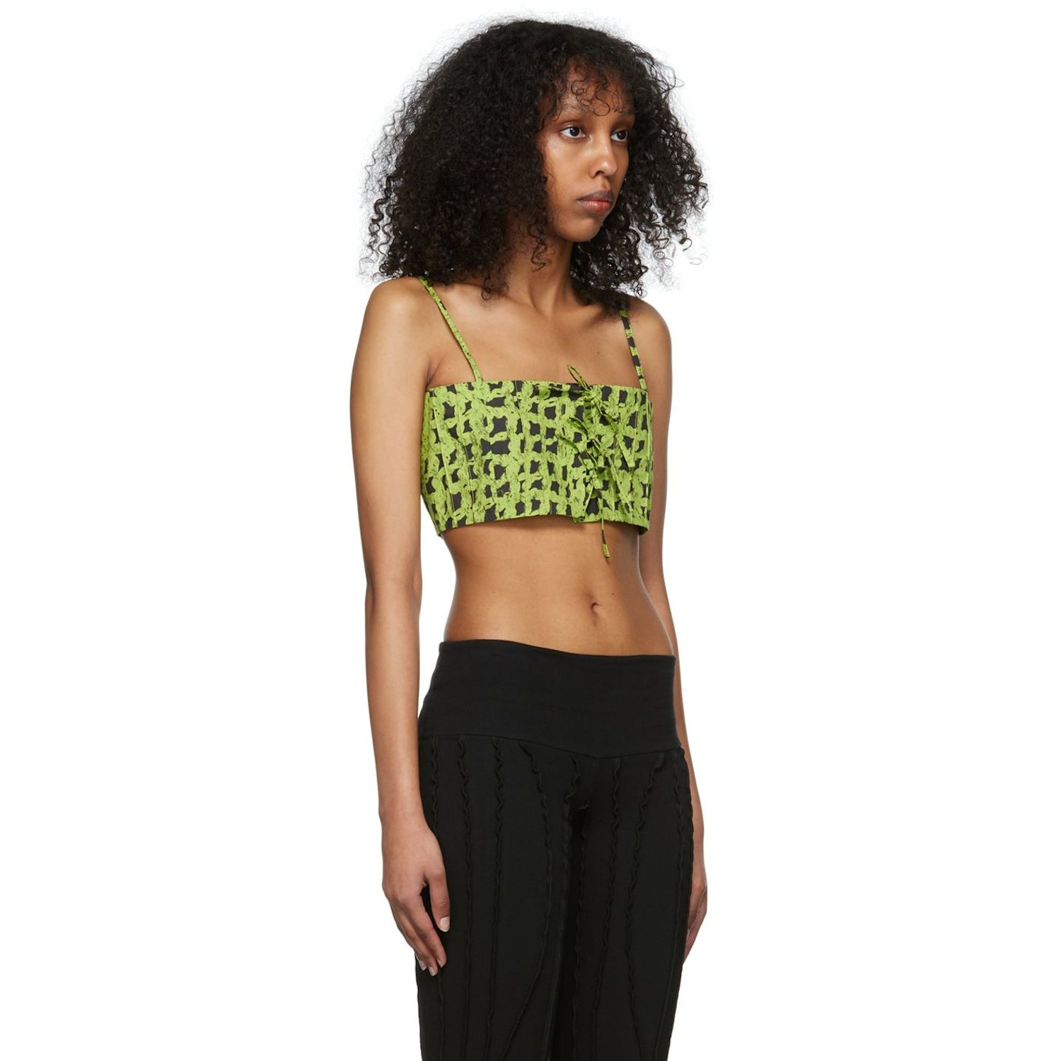  Helenamanzano Green Isleta Camisole 