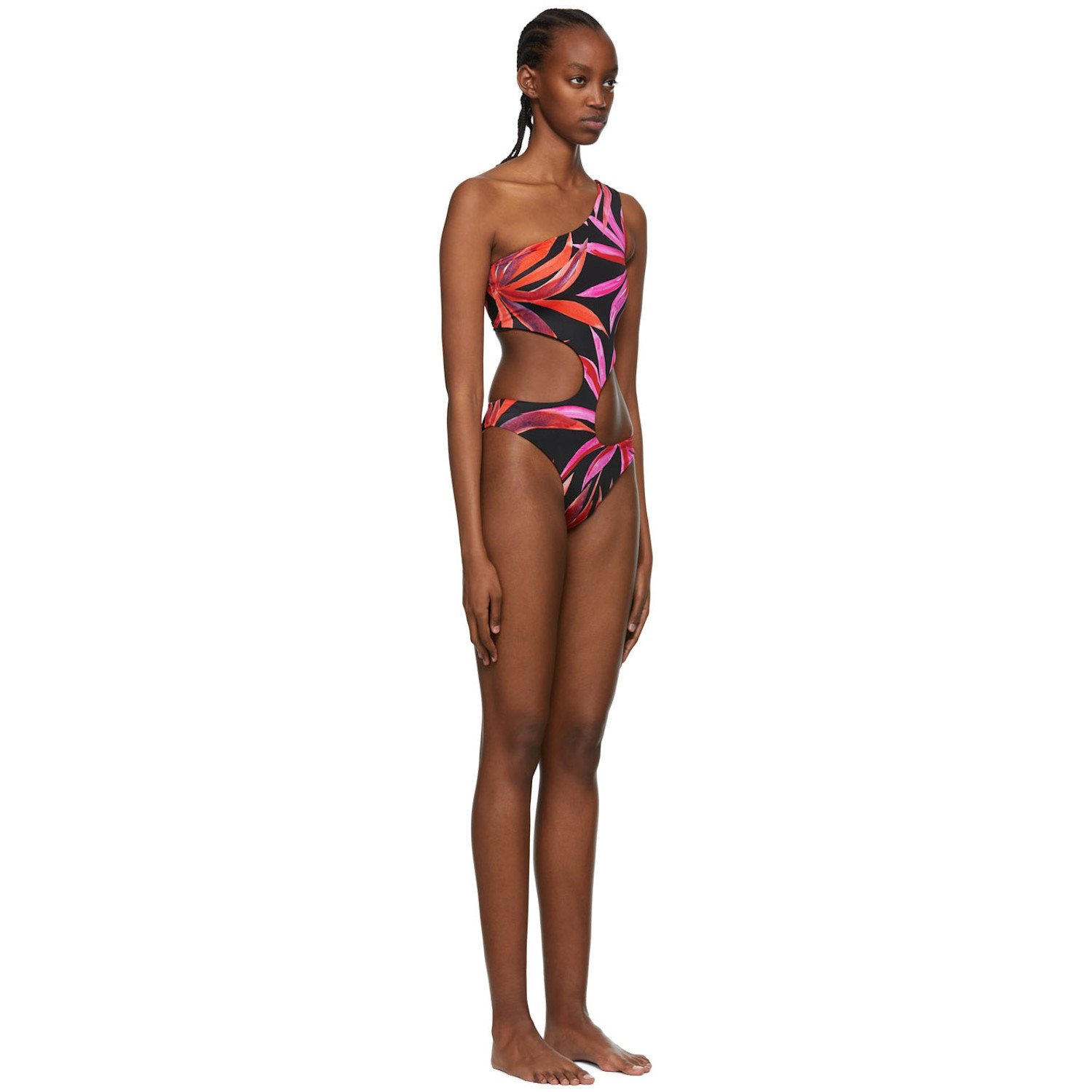  Louisa Ballou Black Recycled Nylonone-piece Swimsuit 