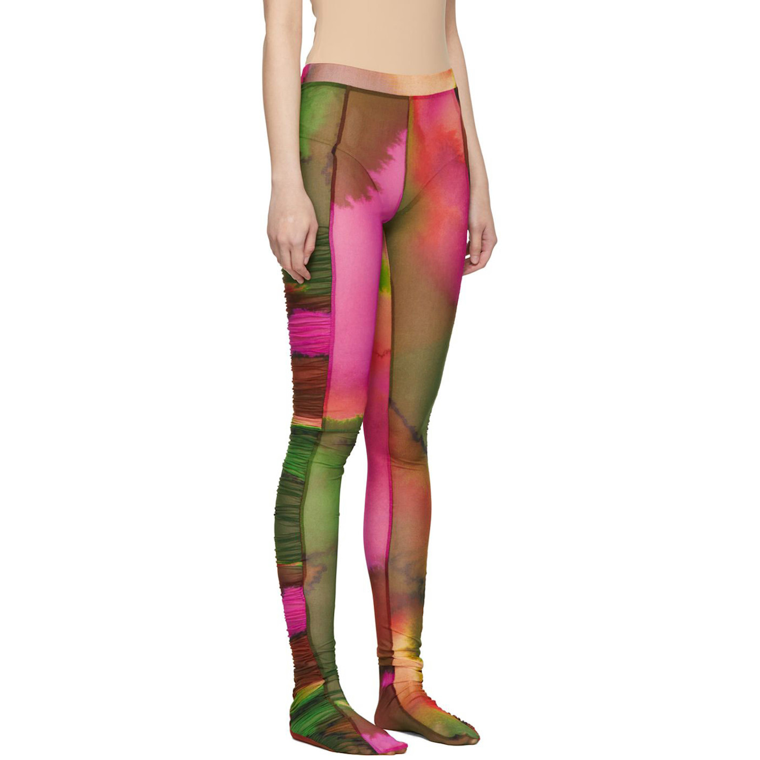  Dries Van Noten Purple Ruffled Tights 
