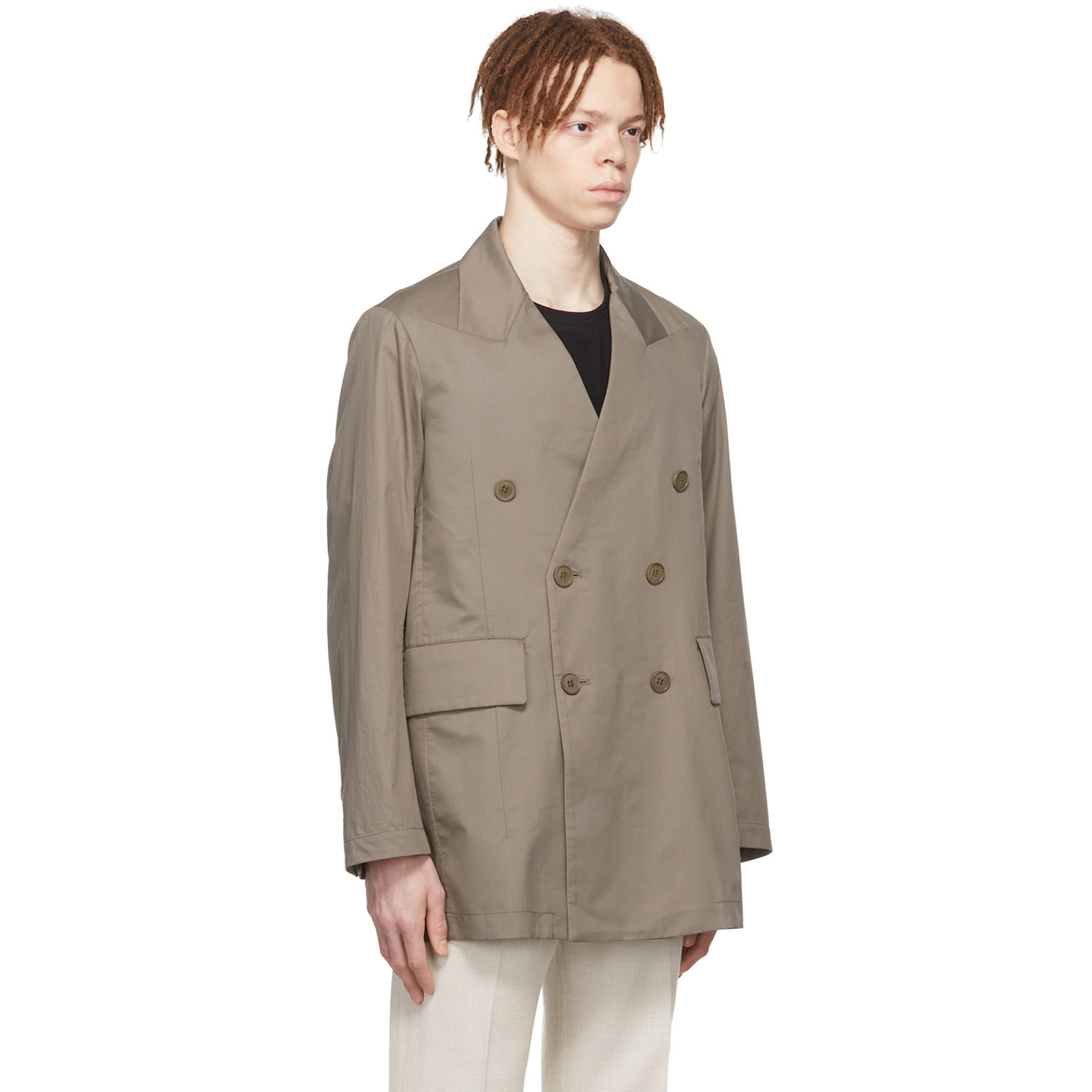  Cornerstone Gray Cotton Blazer 