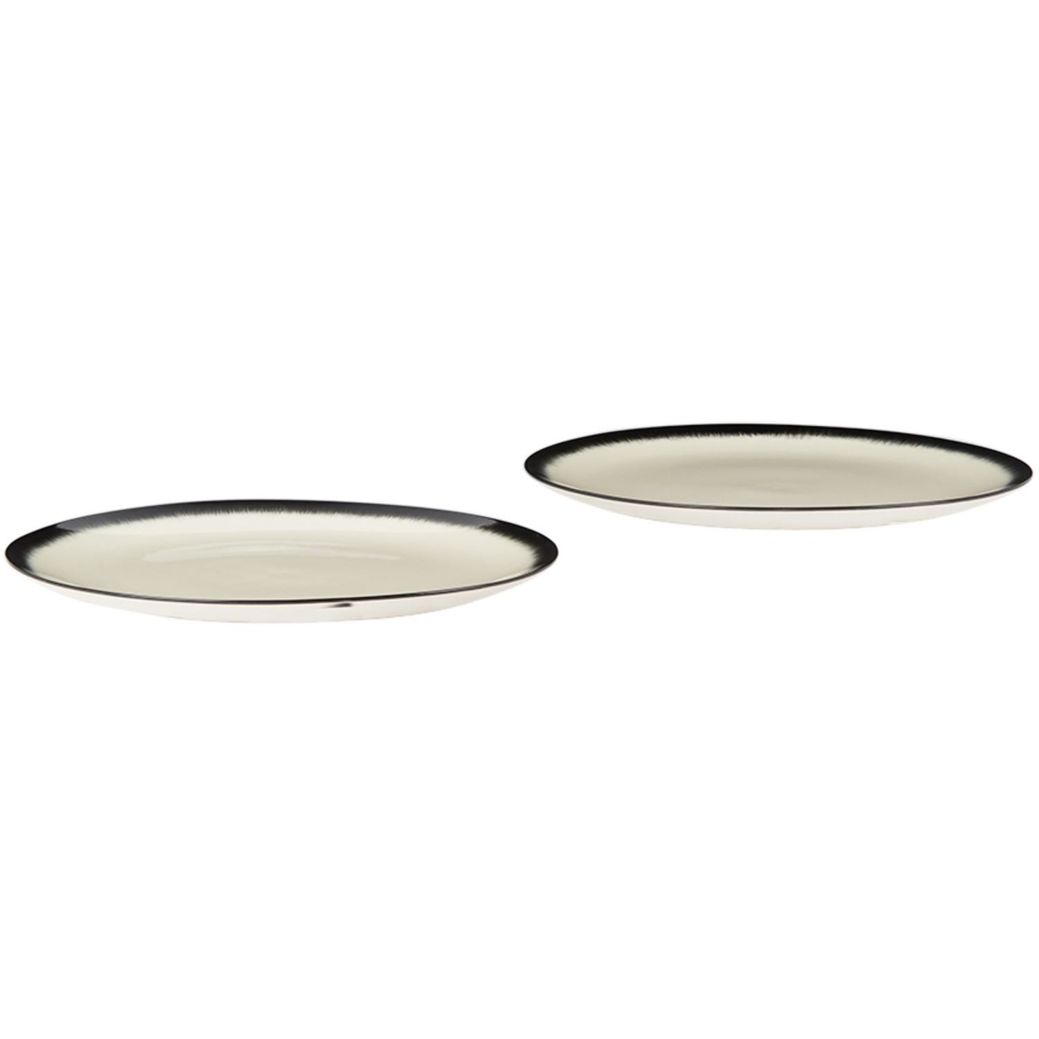  Ann Demeulemeester Off-white & Black Serax Edition Dé Plate Set 