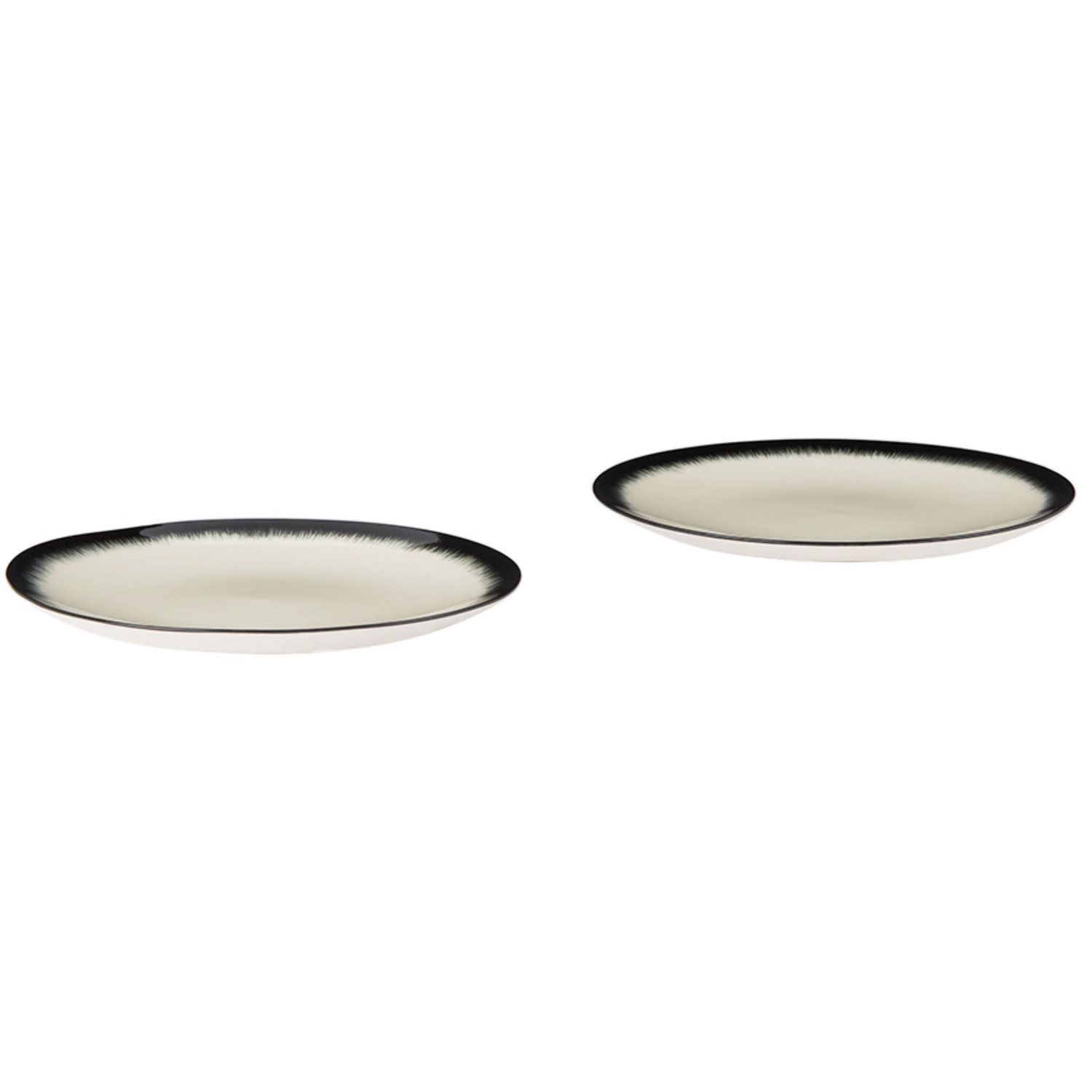  Ann Demeulemeester Off-white & Black Serax Edition Dé Desert Plate Set 