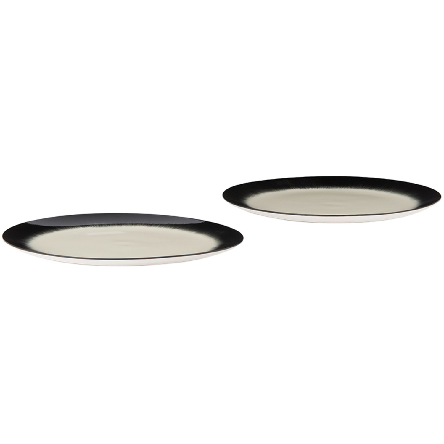  Ann Demeulemeester Off-white & Black Dé Plate Set 