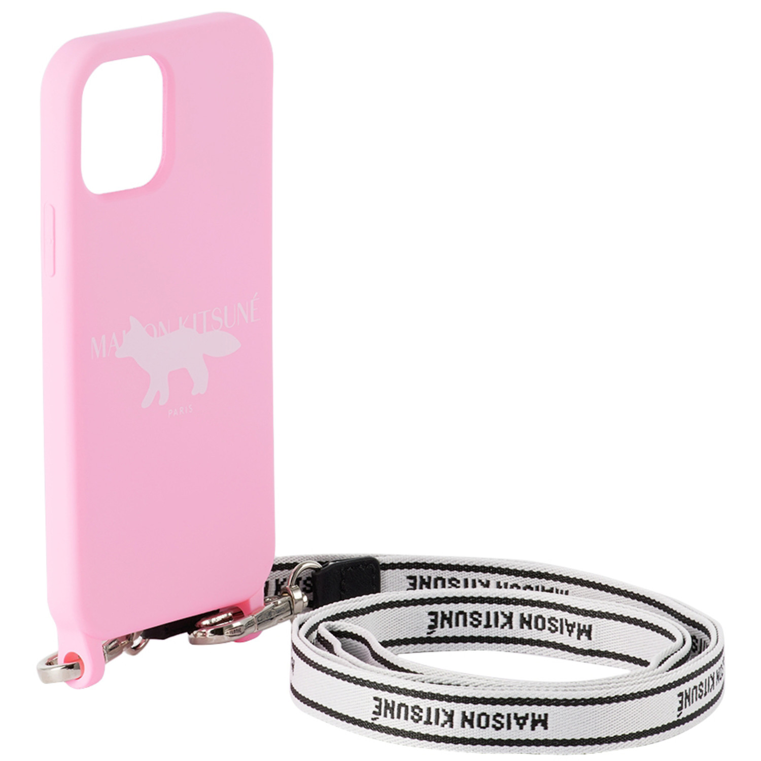  Maison Kitsuné Pink Stamp Logo Strap Iphone 12/12 Pro Case 
