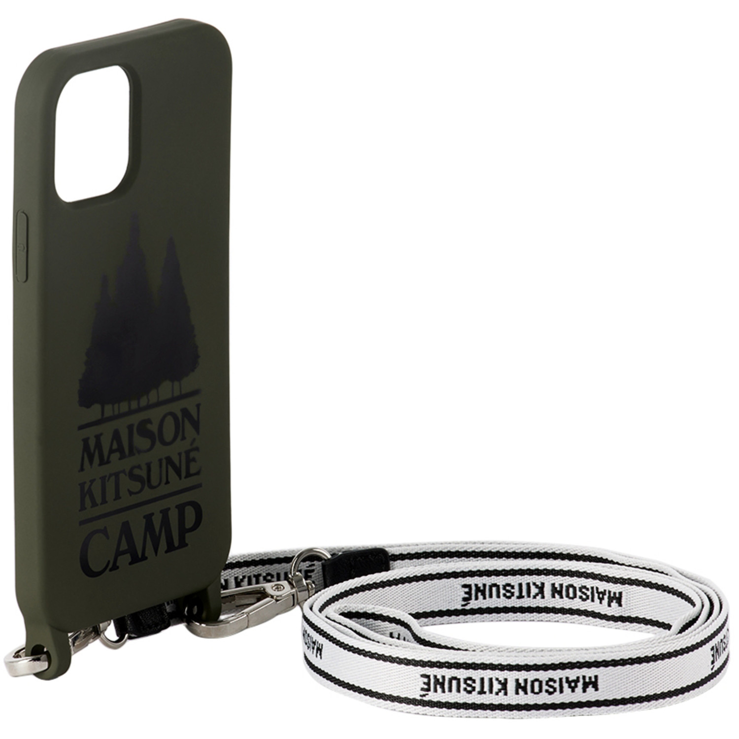  Maison Kitsuné Green Camp Logo Strap Iphone 12/12 Pro Case 