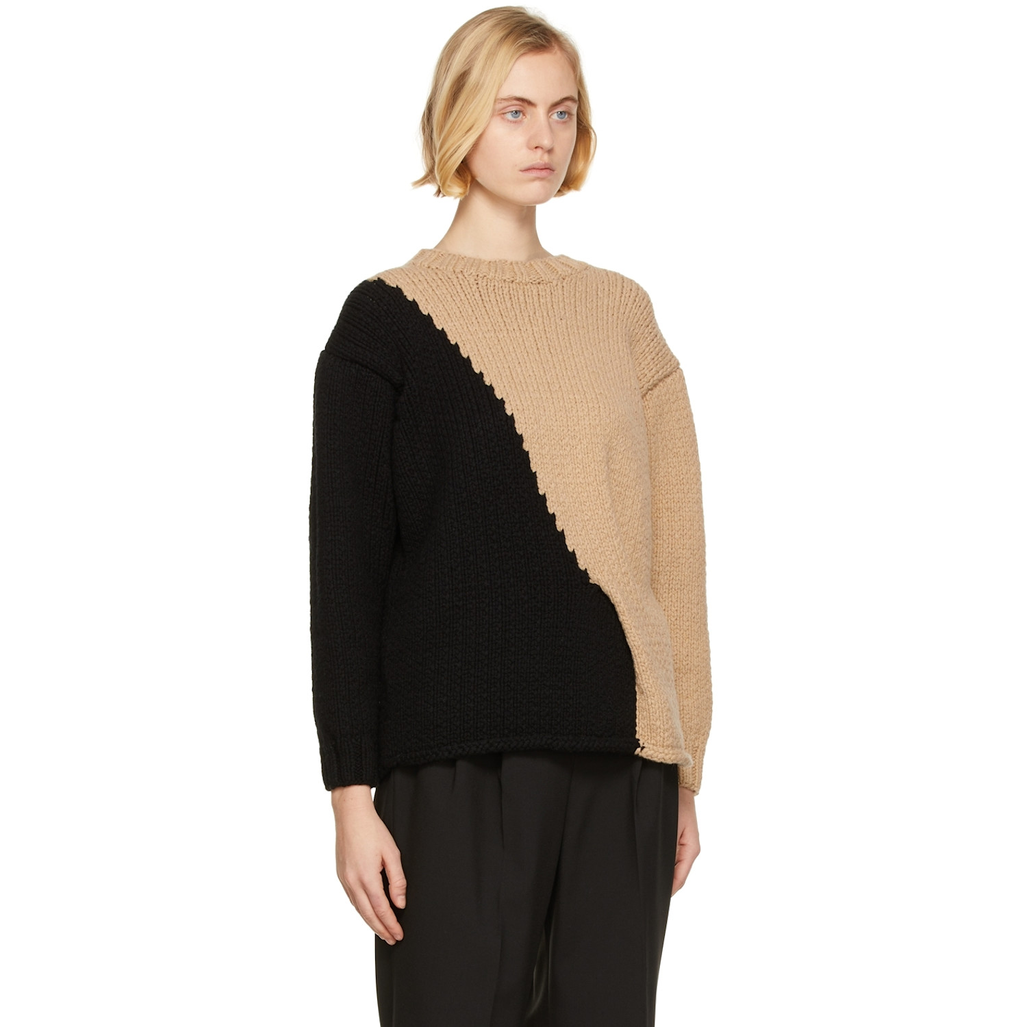  Partow Black & Beige Mia Sweater 
