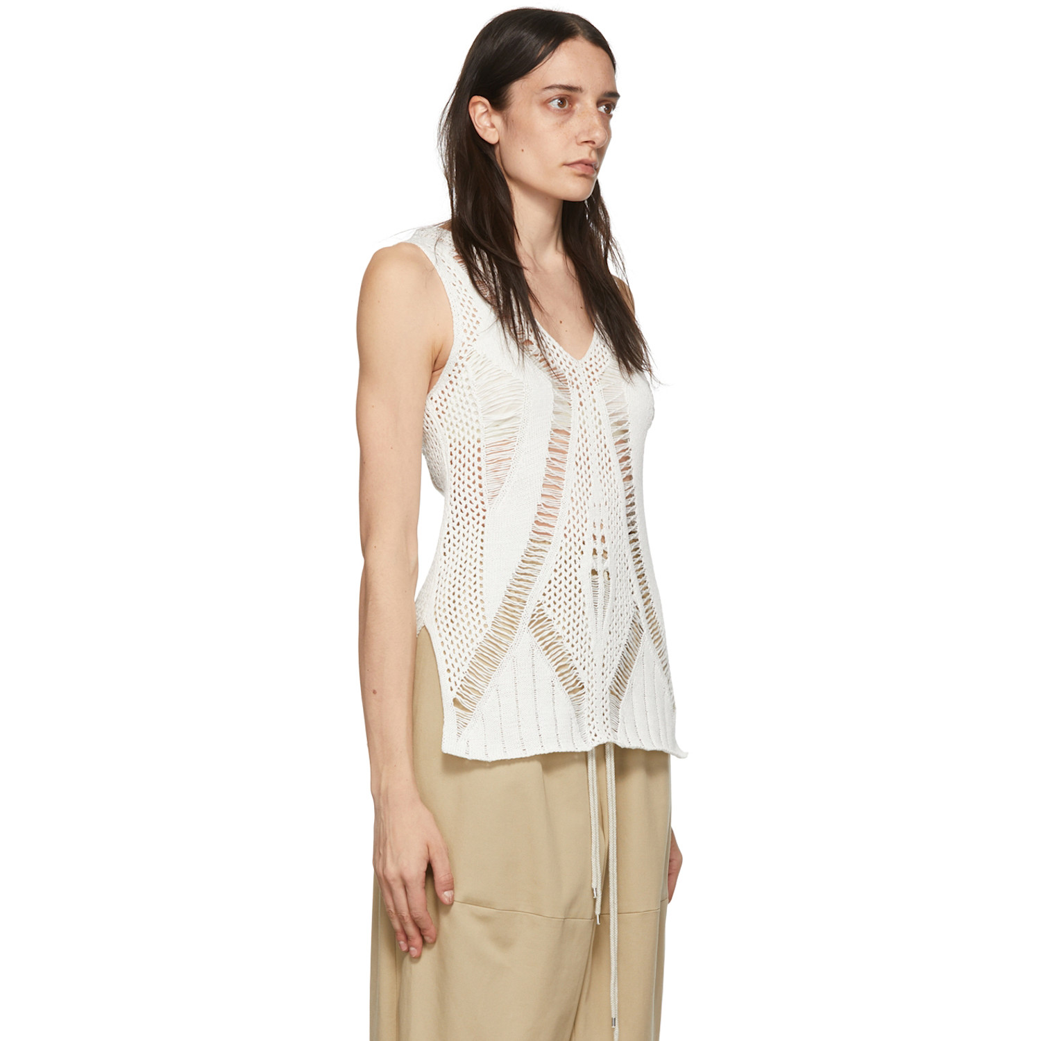  Partow White Eden Tank Top 