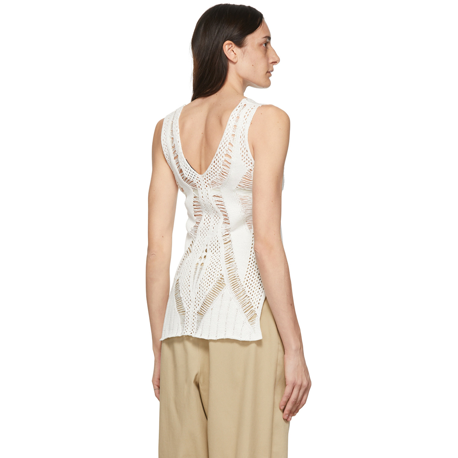  Partow White Eden Tank Top 