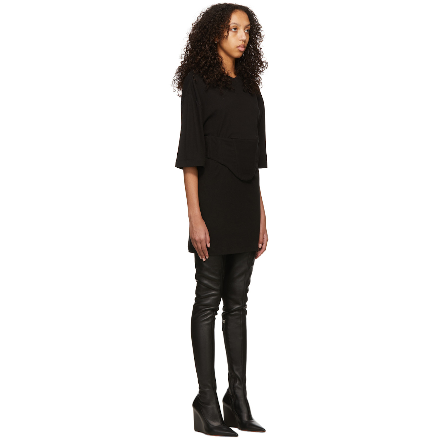  Dion Lee Black Undercorset Mini Dress 