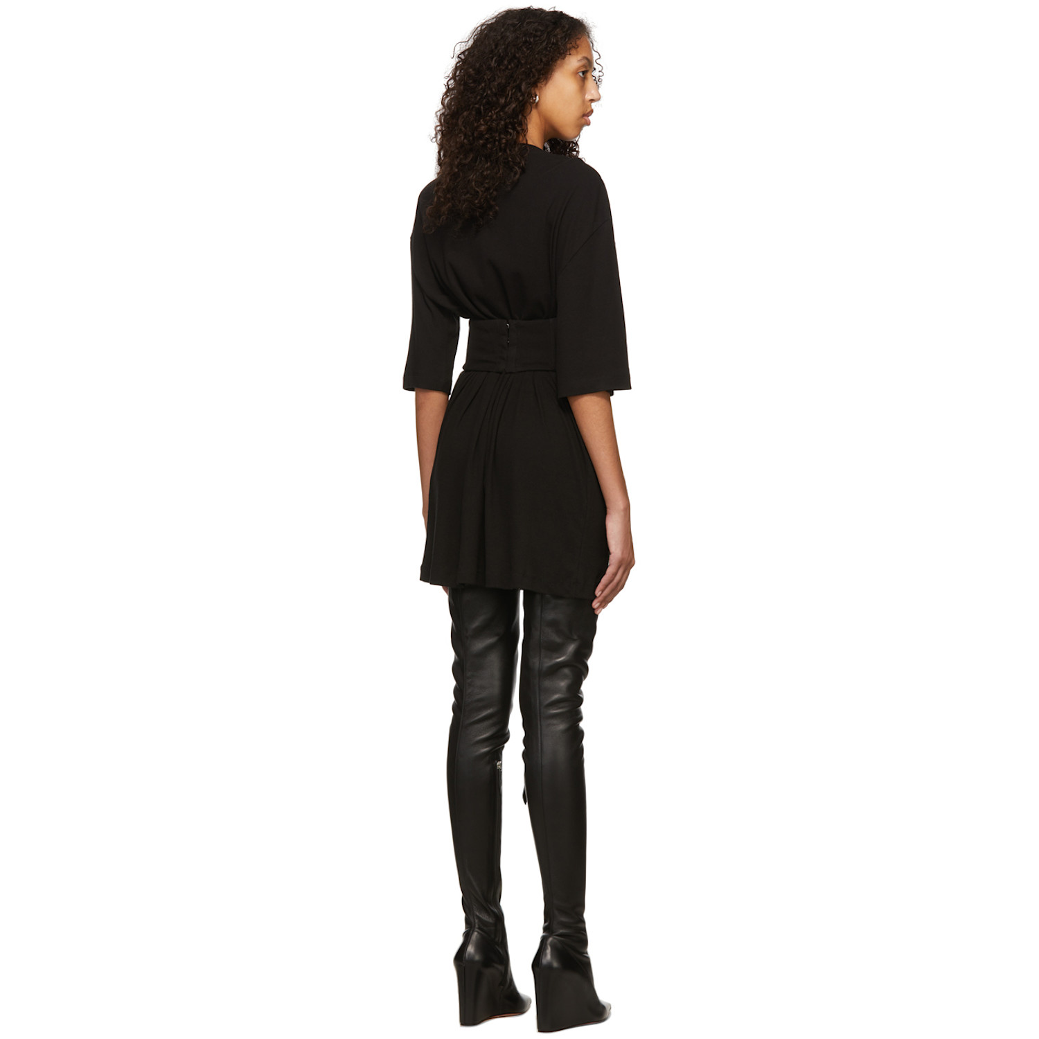  Dion Lee Black Undercorset Mini Dress 