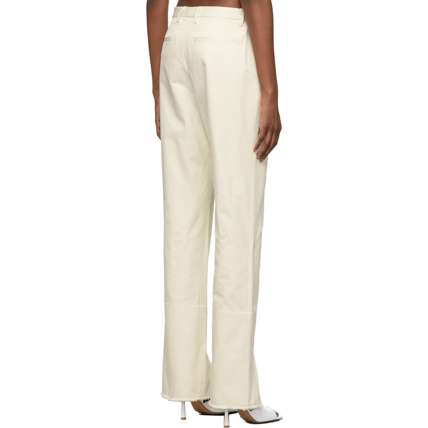 Dion Lee Off-white Split Frayed Trousers 