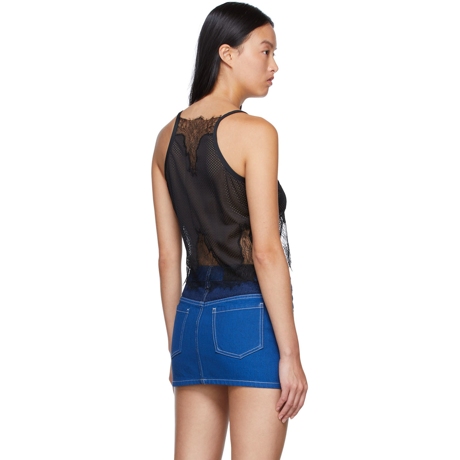  Dion Lee Black Nylon Tank Top 