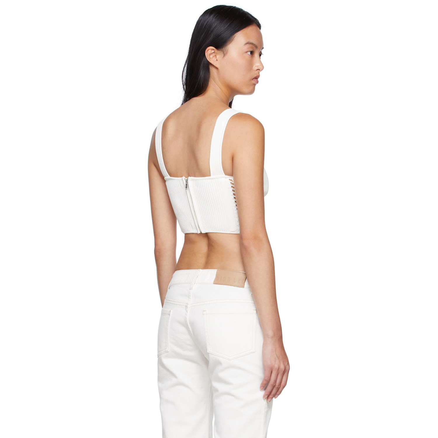  Dion Lee White Recycled Viscose Tank Top 