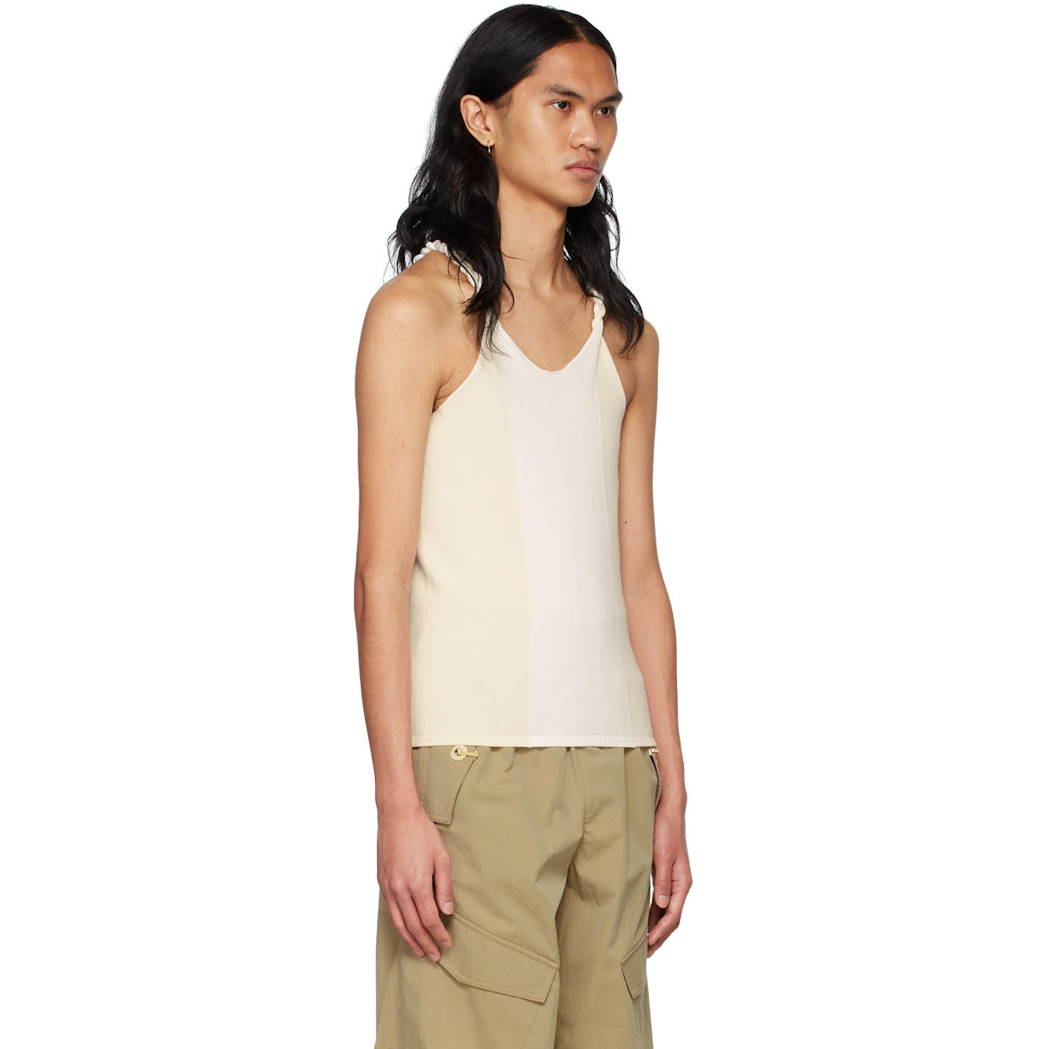  Dion Lee Off-white Cotton Tank Top 