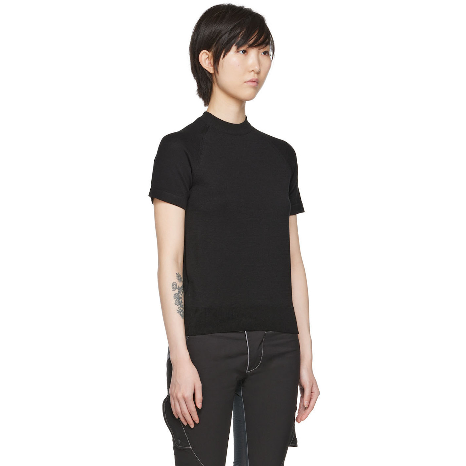  Hyein Seo Black Nylon Sweater 
