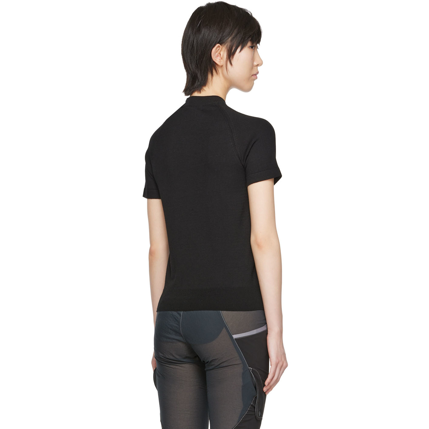  Hyein Seo Black Nylon Sweater 